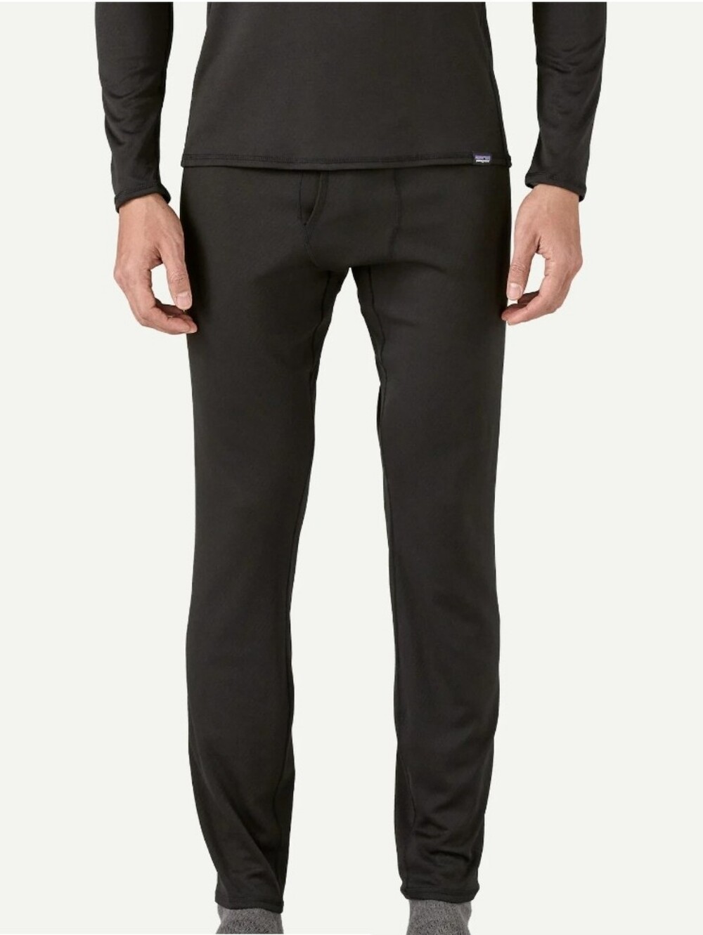 Patagonia Capilene Midweight Base Layer Bottoms In Black
